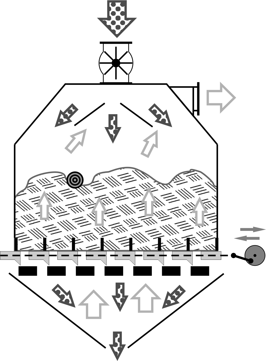 device of counterflow pellet cooler